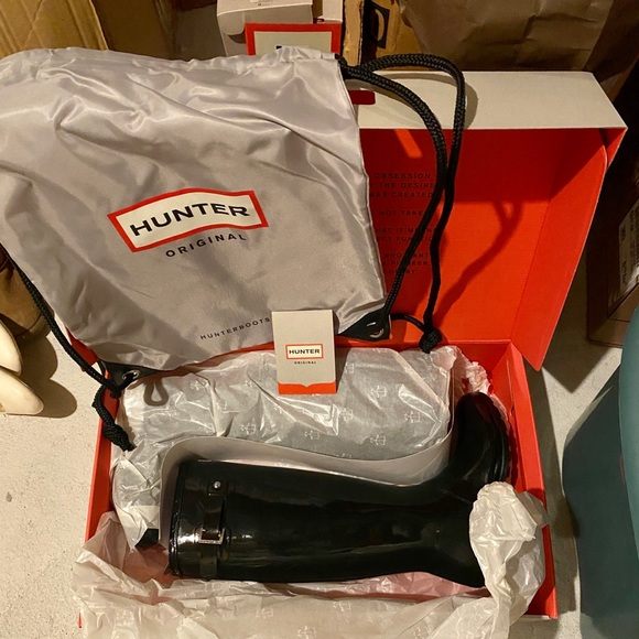 HUNTER OriginalTour Foldable Gloss Tall Rain Boots - Picture 6 of 7